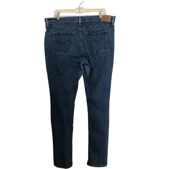 Levi's Jeans Shaping Skinny Leg Mid Rise Distressed Blue Denim Jeans Pants - Picture 2 of 9